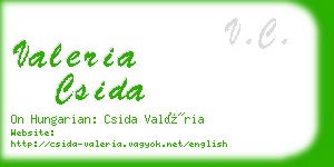 valeria csida business card